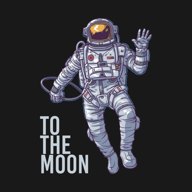 Litecoin Astronaut by FiveThirtyOne