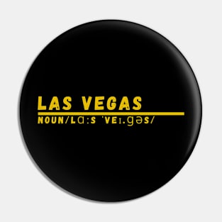 Word Las Vegas Pin