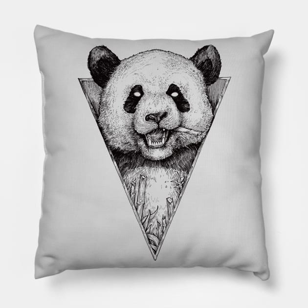 Panda 2 Pillow by TimurKhabirovArt