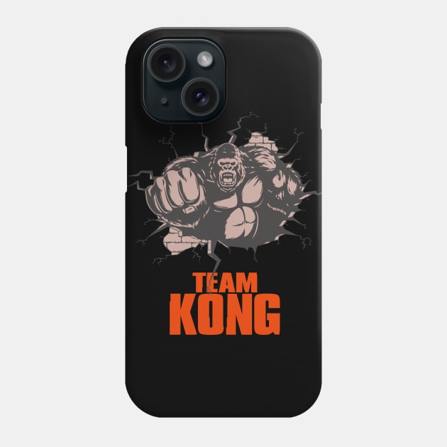 Godzilla vs Kong - Official Team Kong Neon Phone Case by Pannolinno