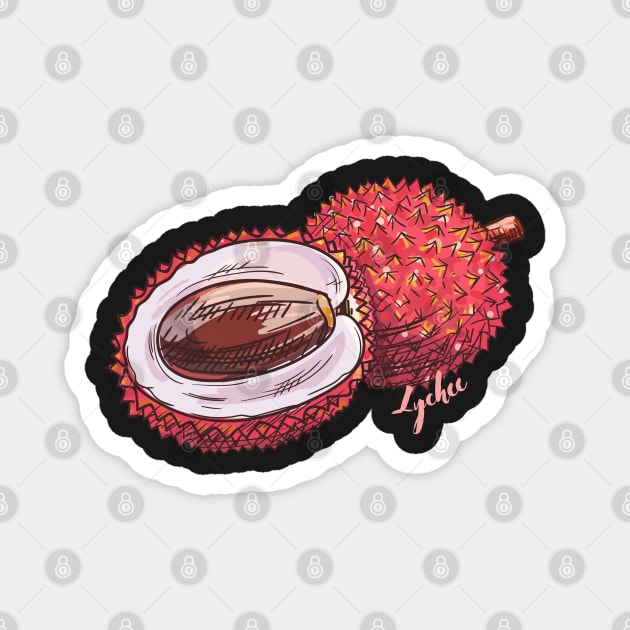 Lychee Exotic Fruit Magnet by gronly