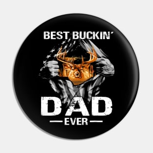 Best Buckin Dad Ever Deer Hunting Bucking Father Pin