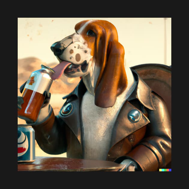 Biker basset hound by GhostlierNation