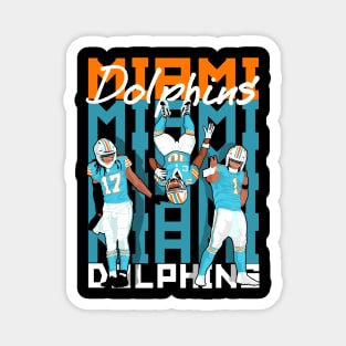 Tua tagovailoa x tyreek hill x jaylen waddle waddle - miami dolphins Magnet