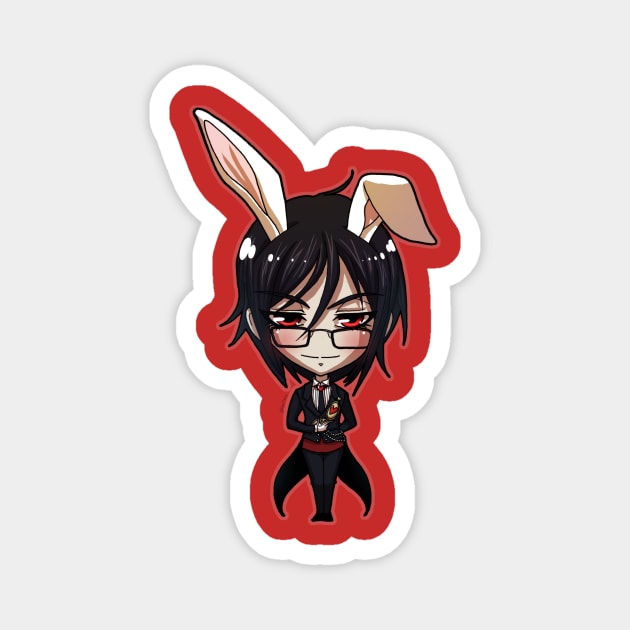 Sebastian in Wonderland Magnet by DasGnomo