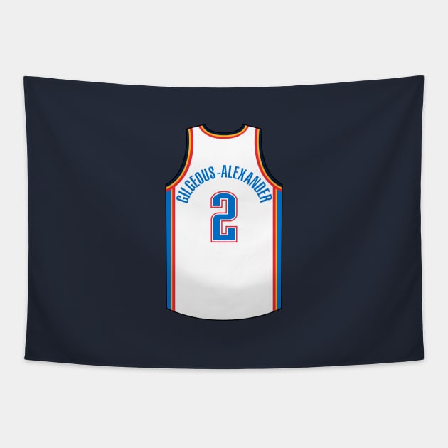 Shai Gilgeous-Alexander Oklahoma City Jersey Qiangy Tapestry by qiangdade