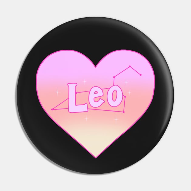 Leo Constellation Heart Pin by novembersgirl