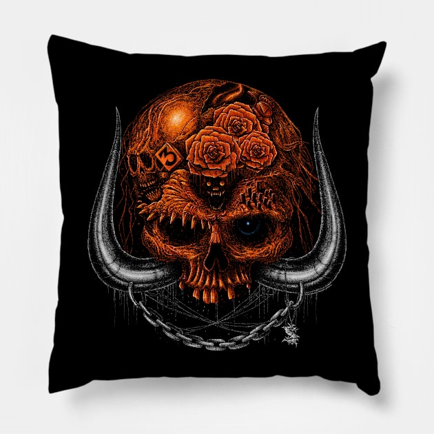 Orgasmatron, Sepultura, Motörhead, mashup Pillow by PeligroGraphics