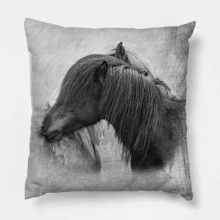 Friendship between horses Pillow