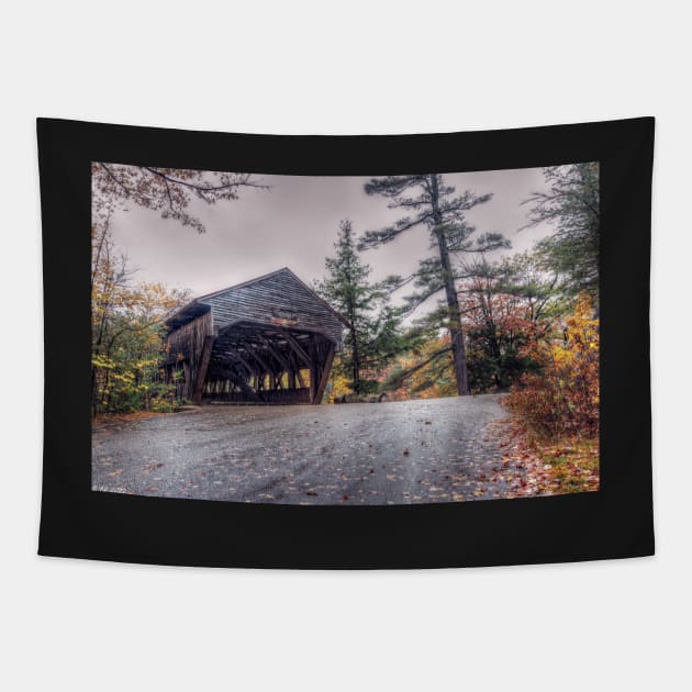 An Albany Covered Bridge Autumn Tapestry by BeanME