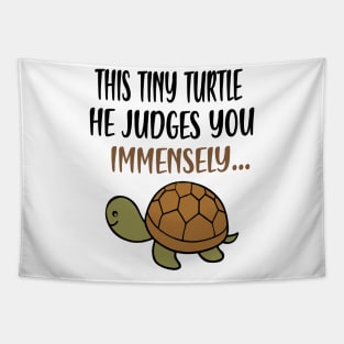 this tiny turtle judges you immensely Tapestry