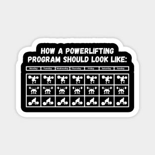 Powerlifting Program White Magnet