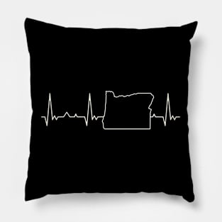 Oregon State USA. Heart. Love. EKG. Pulse. Beat. Pillow