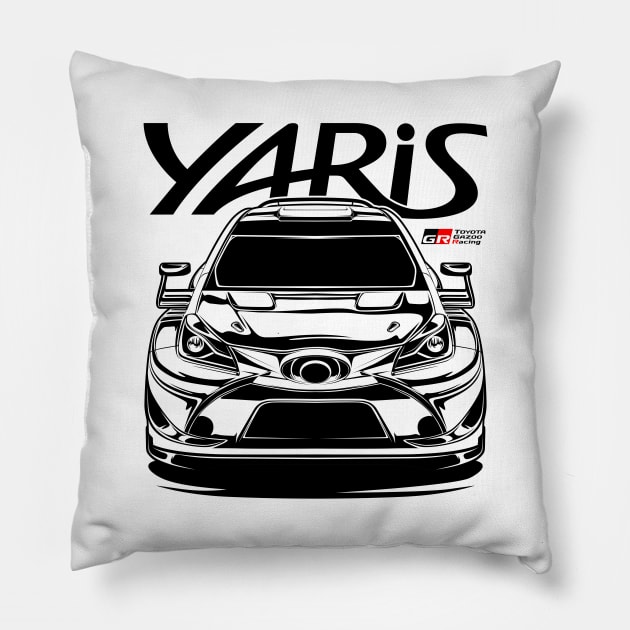 WRC Toyota Yaris Gazoo Racing Pillow by idrdesign