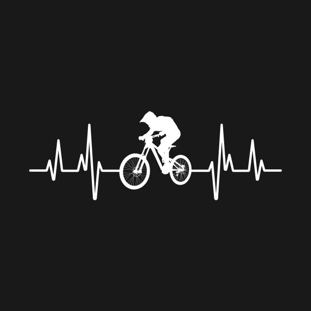 Mountain bike and heartbeat design for MTB enthusiasts by BlueLightDesign