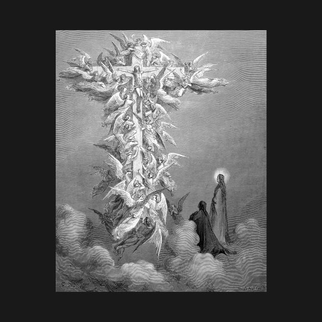 High Resolution Gustave Doré Paradiso Illustration The Celestial Cross by tiokvadrat