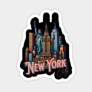 New York Statue Of Liberty. Iconic City Pride Magnet
