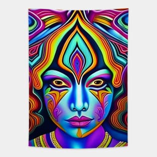 Catgirl DMTfied (16) - Trippy Psychedelic Art Tapestry