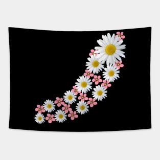 daisy flower, blooming daisies, pink blooms, blossoms Tapestry