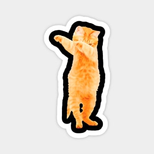 Dabbing Cat Kitten Funny Dab Dance Kitty Funny Gift Magnet