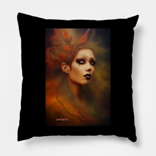 surreal indian girl Pillow