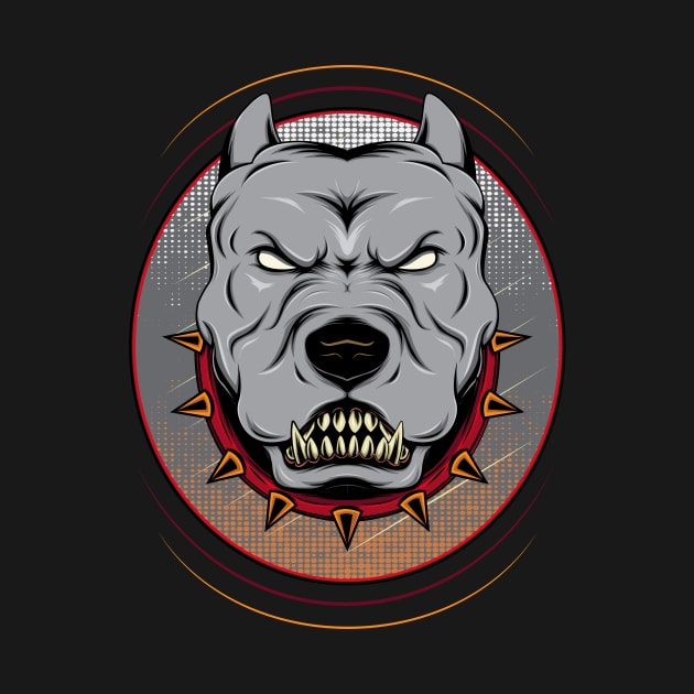 Pit bull head mascot by AGORA studio