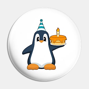 Penguin Birthday Candle Cake Pin