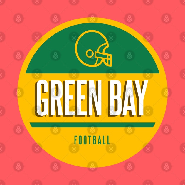 green bay retro football by BVHstudio