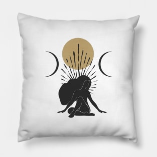 Sun Leaf Goddess Pillow