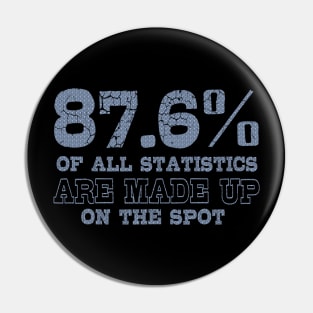 87.6% Of All Statistics Are Made Up On The Spot Pin