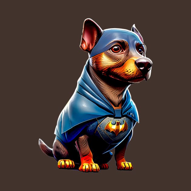 The Bat-Hound: Dachshund in Bold Vigilante Costume Tee by fur-niche