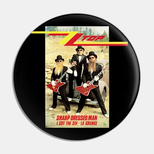 Retro Zz Top 5 Pin