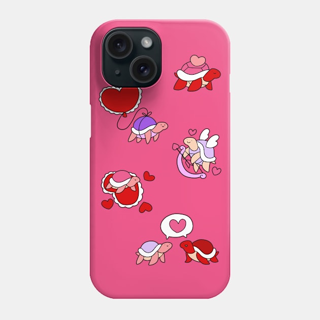 Valentines Day Turtles Phone Case by saradaboru