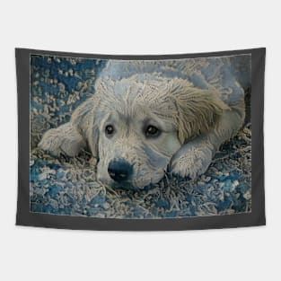 Finnegan Golden Pup Tapestry