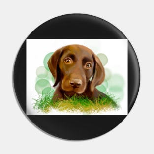 Chocolate Lab Puppy Pin