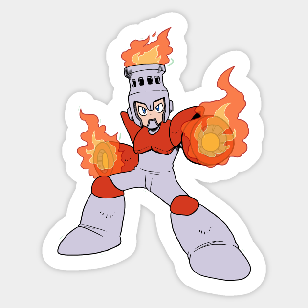 Fireman Megaman Pegatina Teepublic Mx