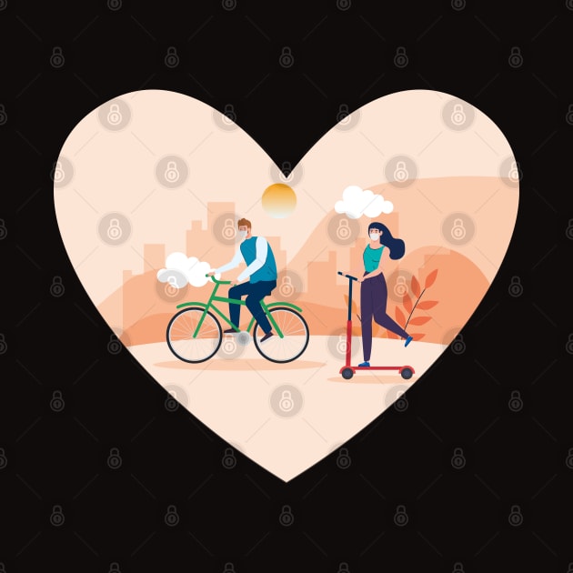 Love is not Cancelled, Marriage is not cancelled, Quarantine engagement, Minimal Design For Cyclist Couple, Husband and wife or for partners and lovers.Funny Gift Idea for Quarantine Marriage 2021 by BicycleStuff