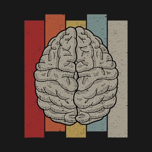 Brain Retro Vintage Human Intelligence Psyche T-Shirt