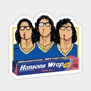 Hanson Brothers Hockey Slapshot Aluminum Foil Magnet