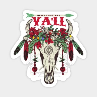 Western Cowboy Christmas Magnet