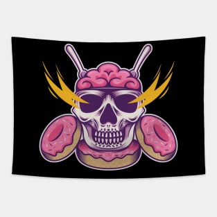 skull donat Tapestry