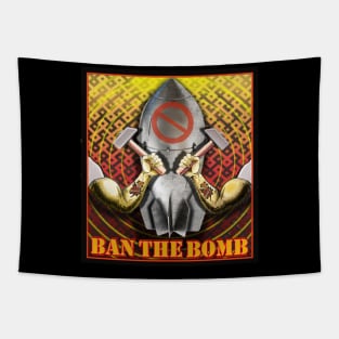 BAN THE BOMB FOR WORLD PEACE Tapestry