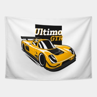 Yellow Ultima GTR Racing Tapestry