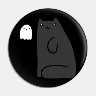 Black Cat and Tiny Ghost Pin