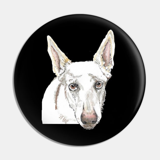 White shepherd SAFFY Pin by Dr. Mary