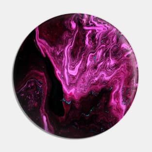 Wine Red and Rose Pink Abstract Art Pin