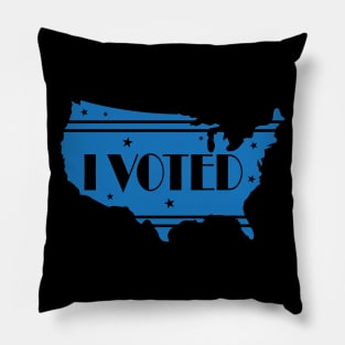 I Voted USA Map Pillow