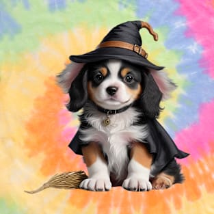 Cute Puppy Witch T-Shirt