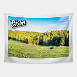 Bison at Yellowstone Tapestry