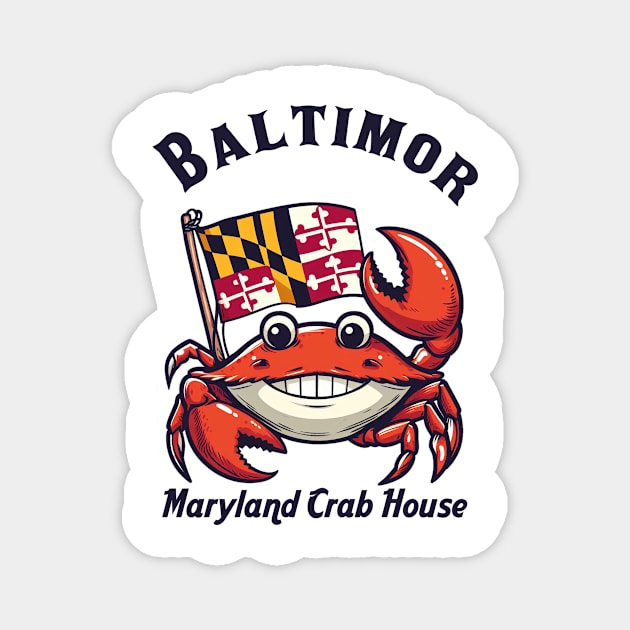 Baltimore, Maryland Crab House Magnet by AngahKicav